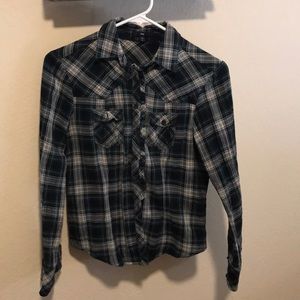 GAP dark green flannel. Size S.